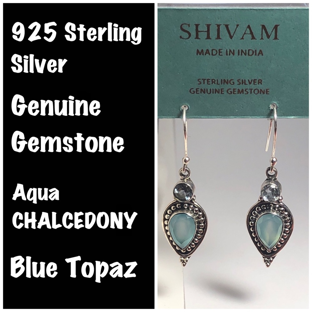 Gorgeous 925 Silver Genuine Gemstone Earrings - Picture 7 of 7